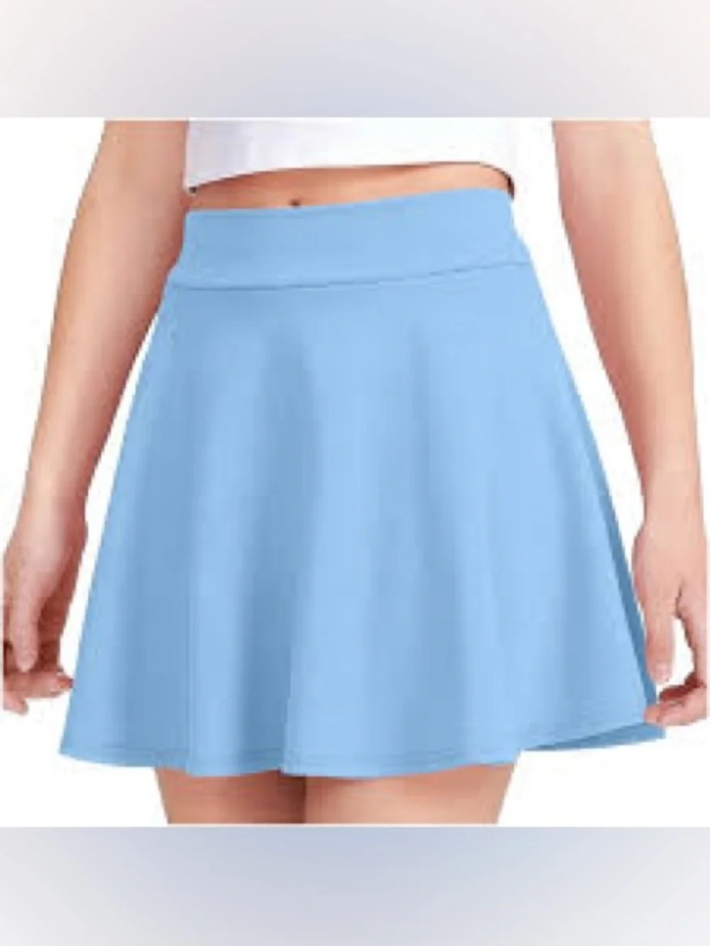 UrbanCoCo Light Blue Flared Skater Skirt - Women